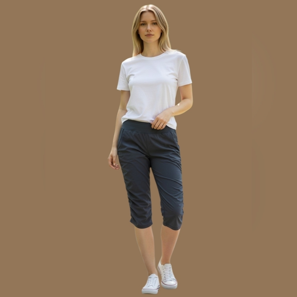 Black Cropped Womens Pants